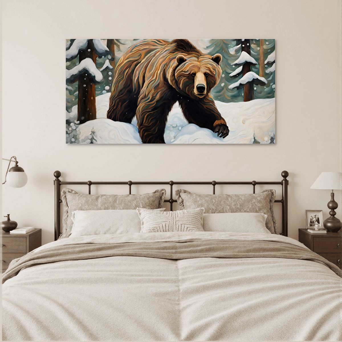60" x 30" Printed Canvas Fabric Wall Art - No Frame (Made in USA)