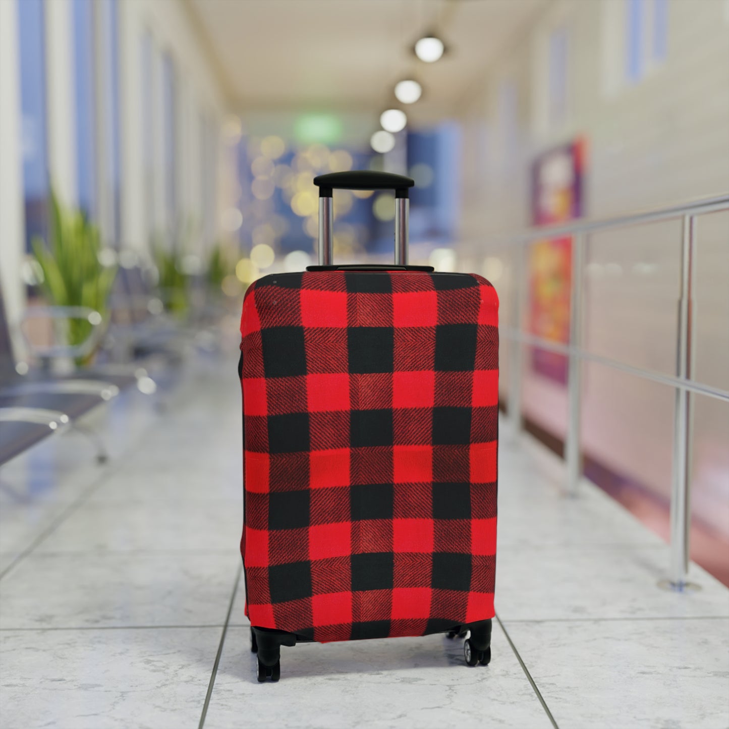 Buffalo Plaid Luggage Cover