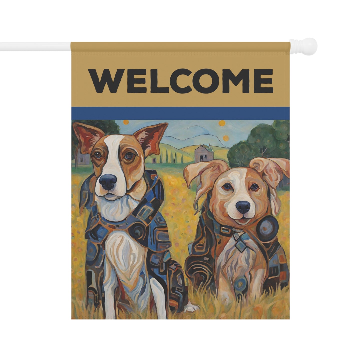 Sherlock & Watson Welcome 2-Sided Garden & House Flag/Banner