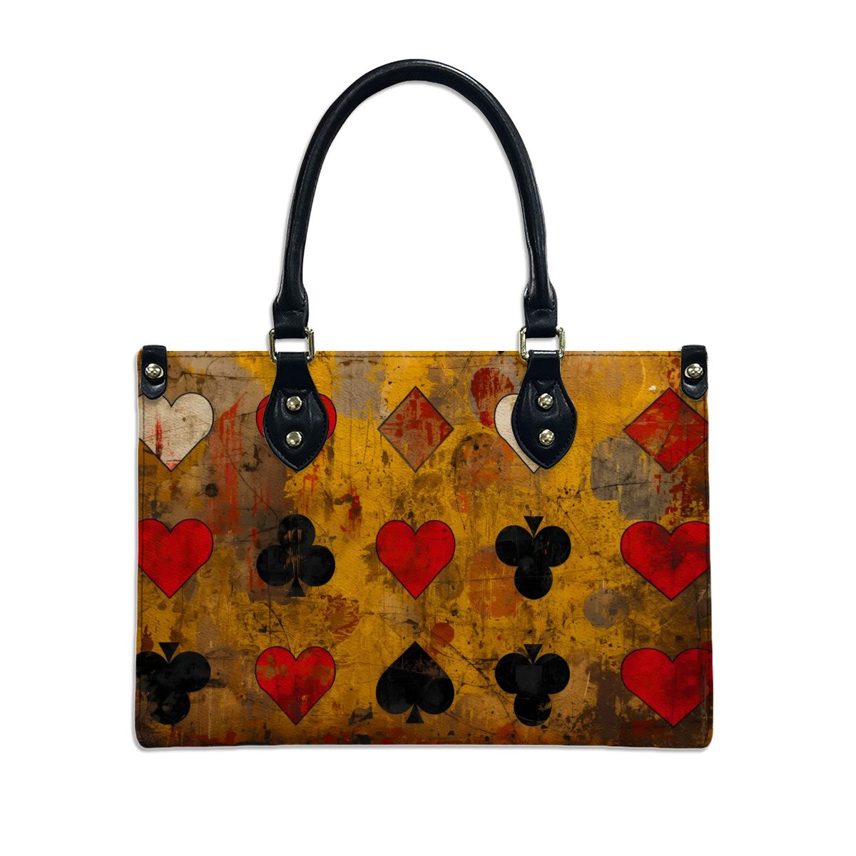 Grunge Poker Women's PU Leather Shoulder Handbag