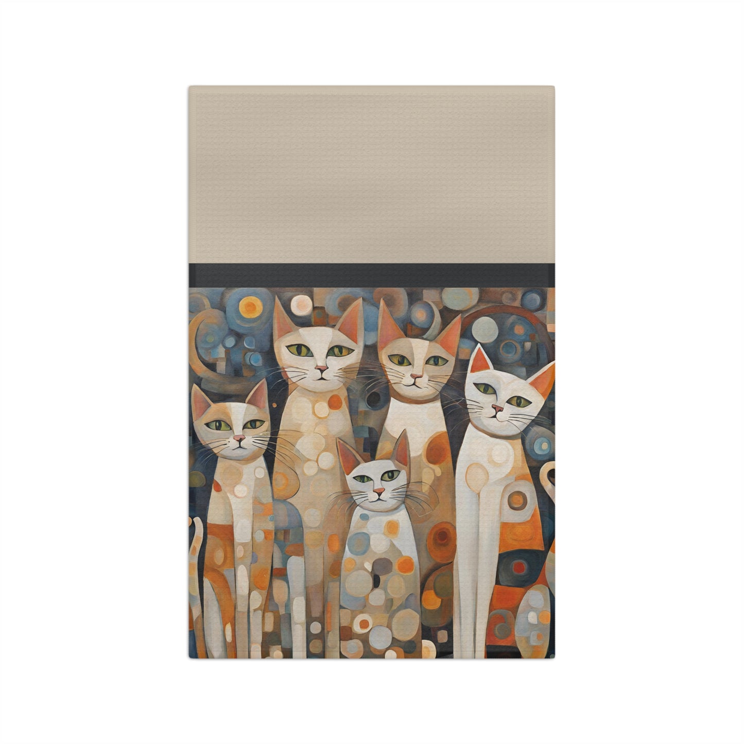 Feline Family Microfiber Tea Towel