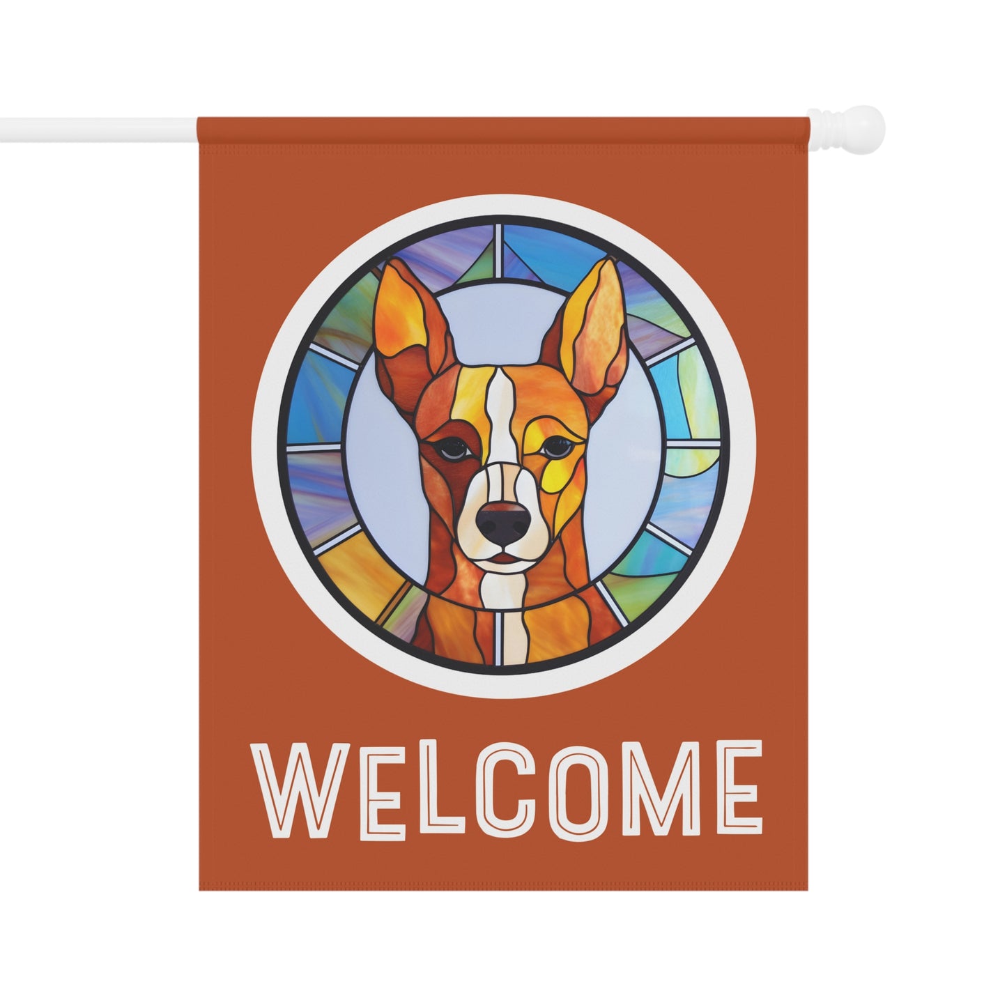 Basenji Welcome 2-Sided Garden & House Flag/Banner