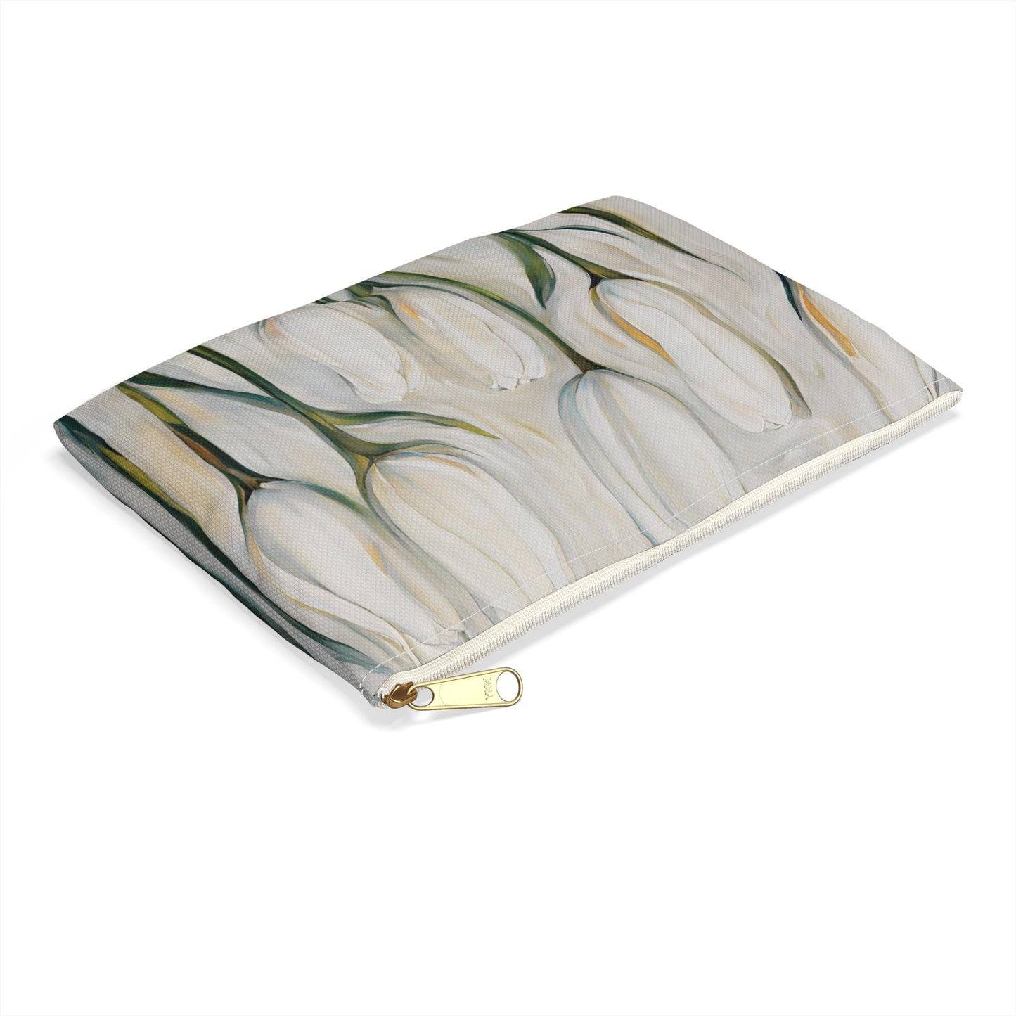 White Tulips Accessory Pouch