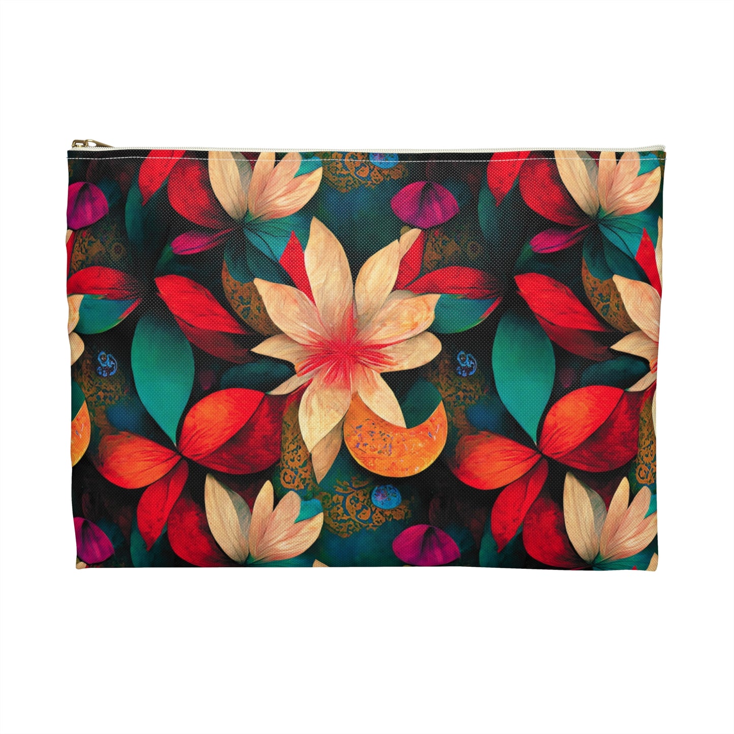 Christmas Flowers Accessory Pouch