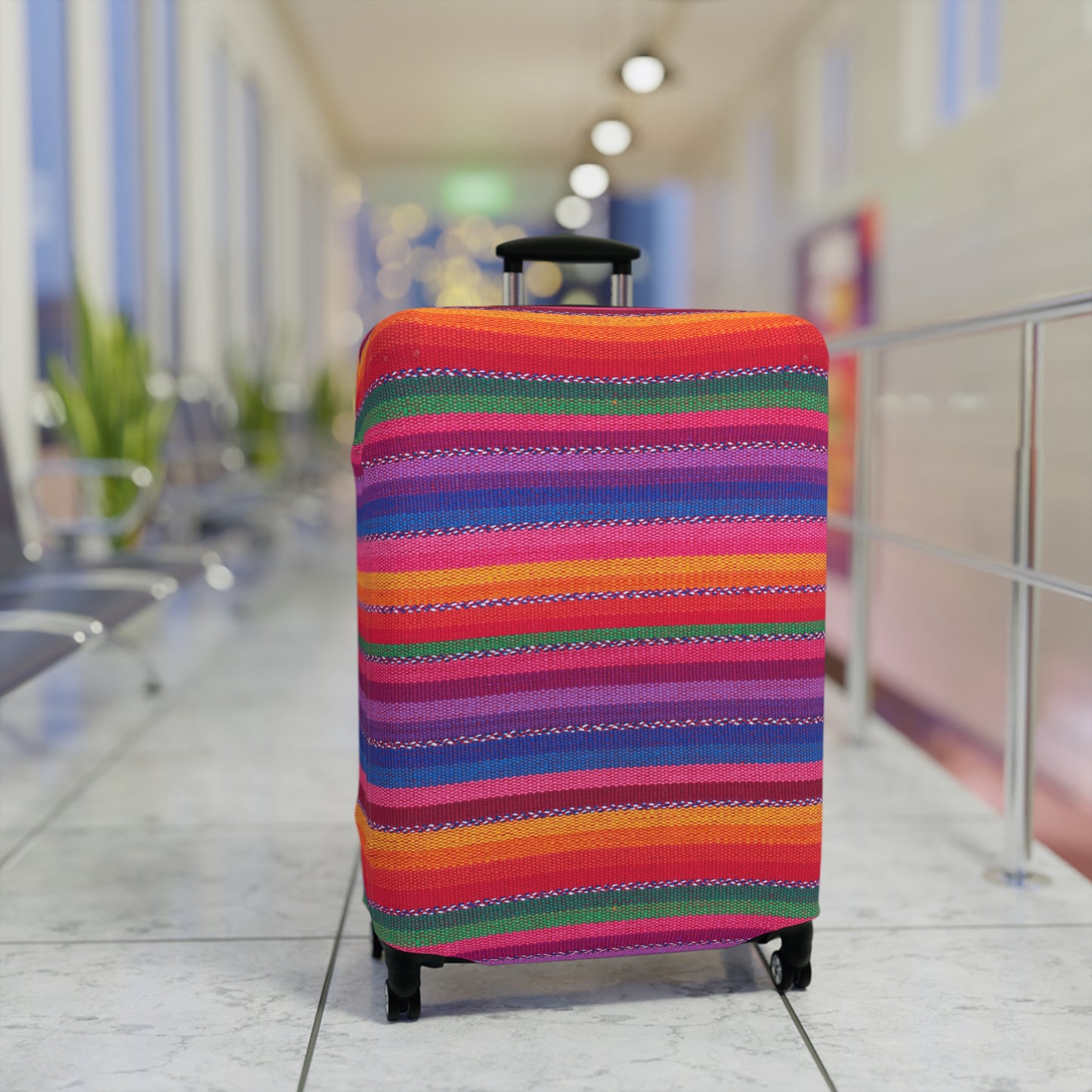 Vibrant Stripe Luggage Cover