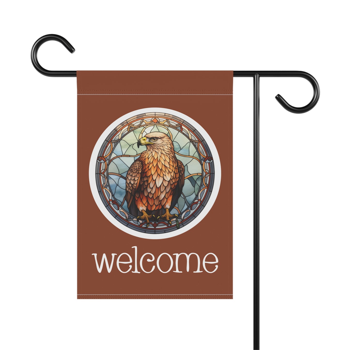 Hawk Welcome 2-Sided Garden & House Flag/Banner