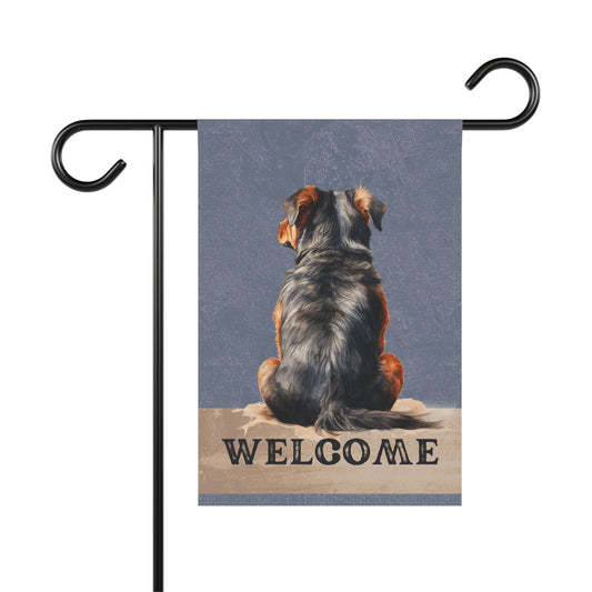 Rottweiler Welcome 2-Sided Garden & House Flag/Banner