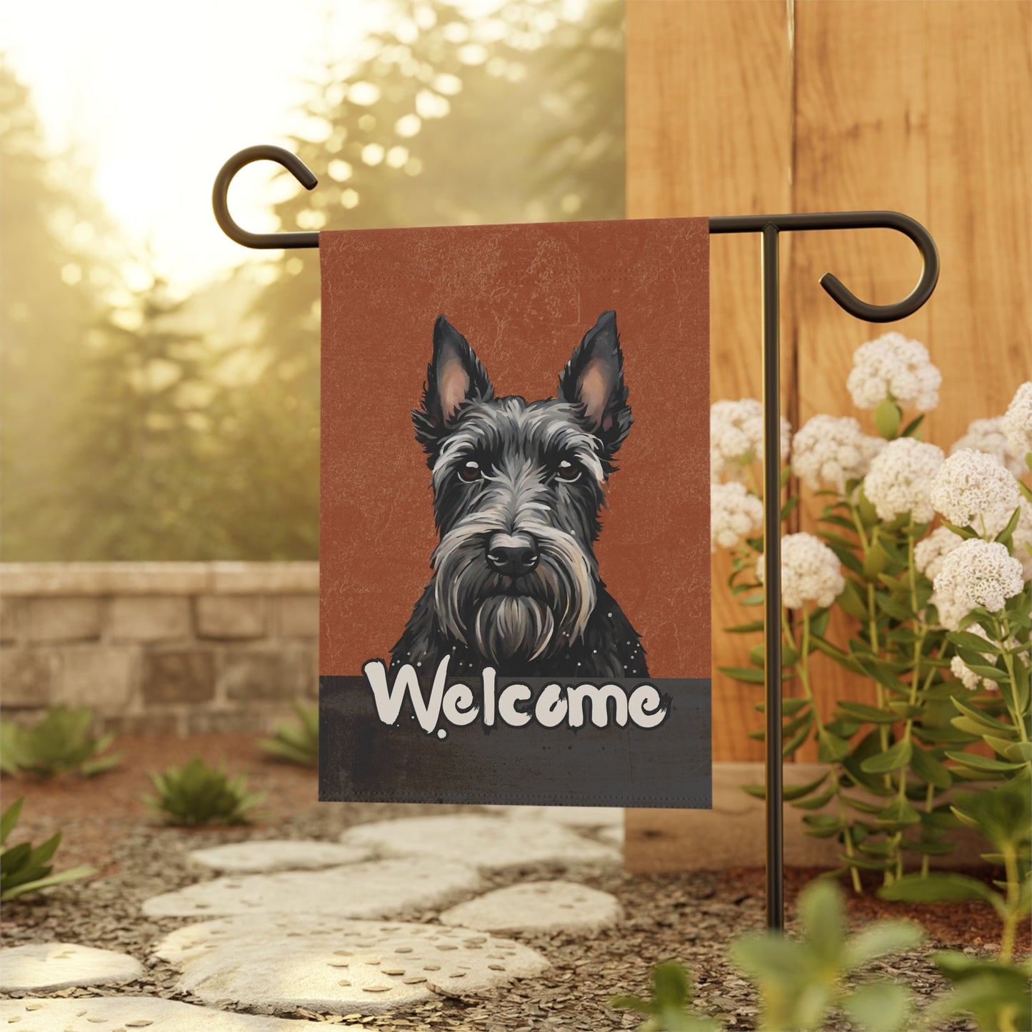 Scottish Terrier Welcome 2-Sided Garden & House Flag/Banner