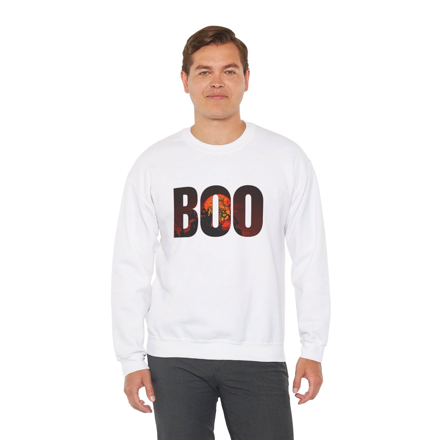 Full Moon BOO Unisex Heavy Blend™ Crewneck Sweatshirt