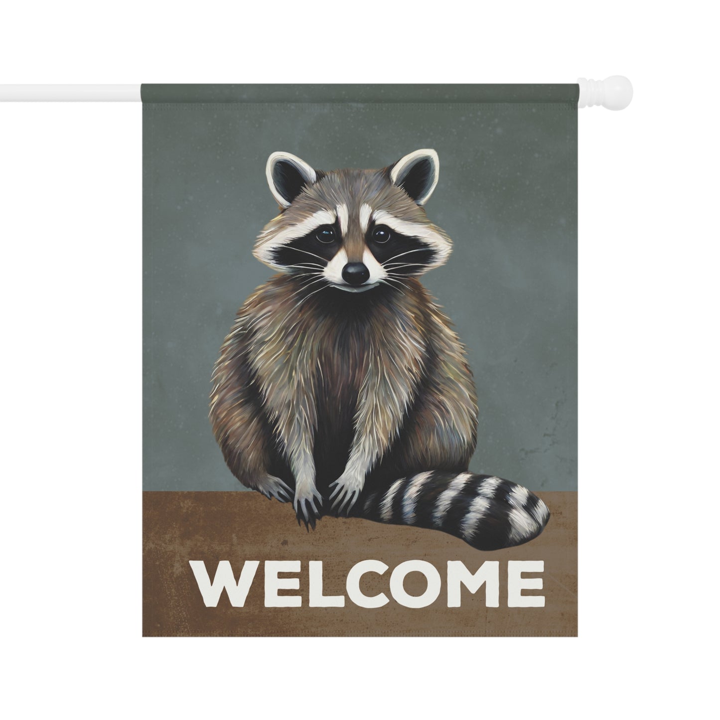 Raccoon Welcome 2-Sided Garden & House Flag/Banner