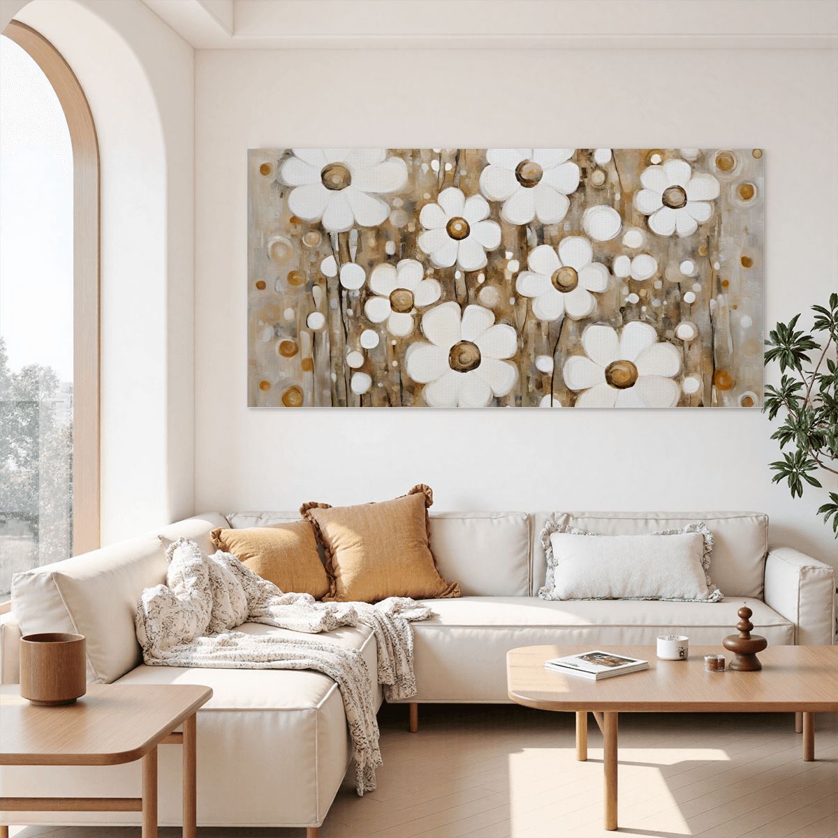 60" x 30" Printed Canvas Fabric Wall Art - No Frame (Made in USA)