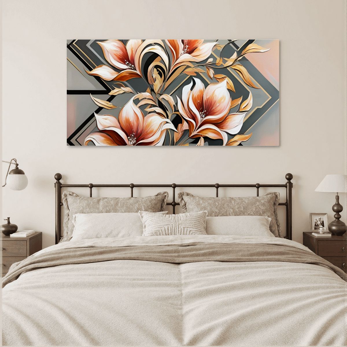 60" x 30" Printed Canvas Fabric Wall Art - No Frame (Made in USA)