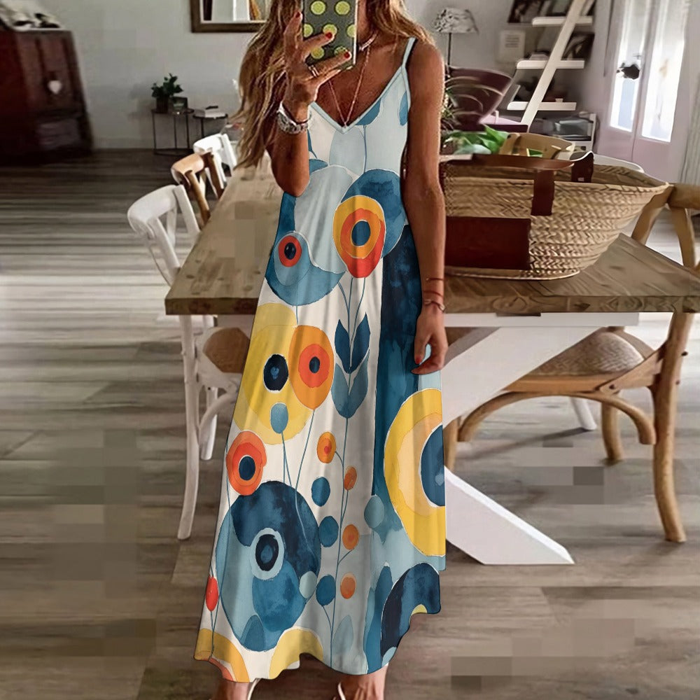 Willa Abstract Floral Women's Summer Fashion Slip Dress