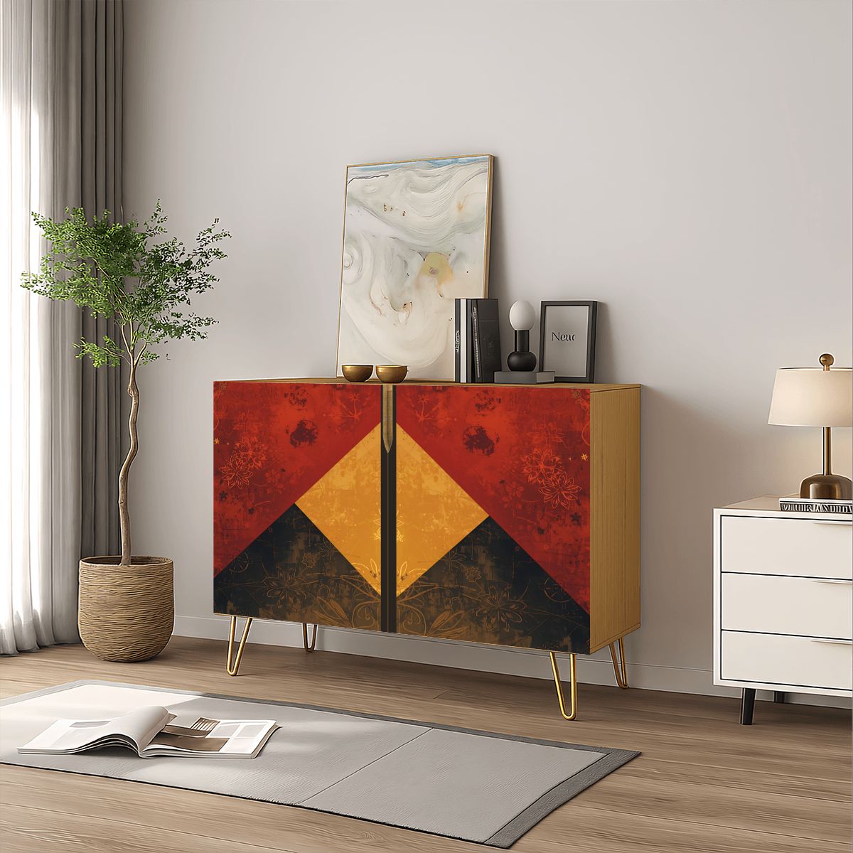Modern Wooden Storage Cabinet (Made in USA)