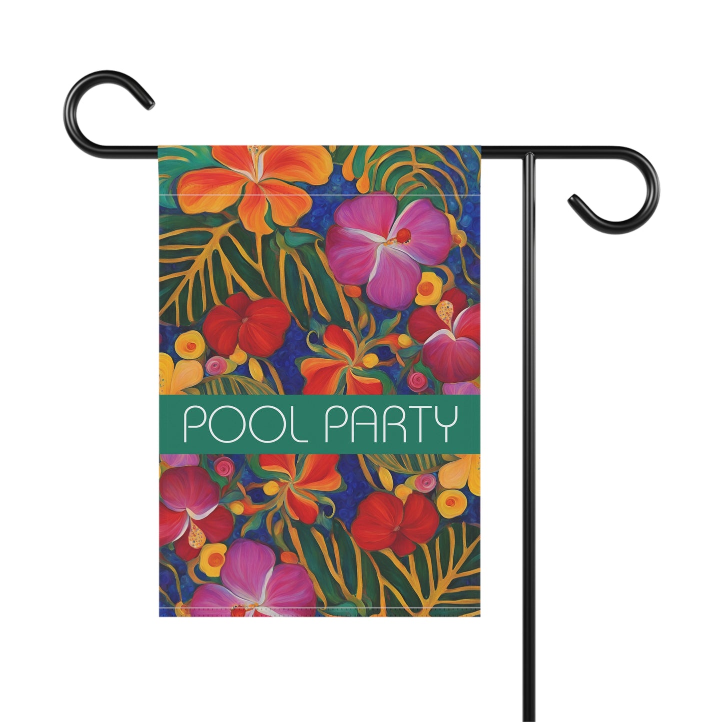 Pool Party 2-Sided Garden & House Flag/Banner