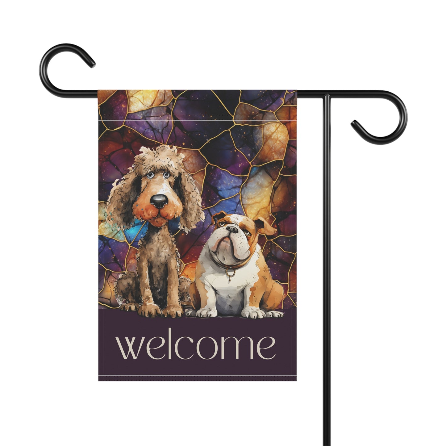 Dog Friends Welcome 2-Sided Garden & House Flag/Banner