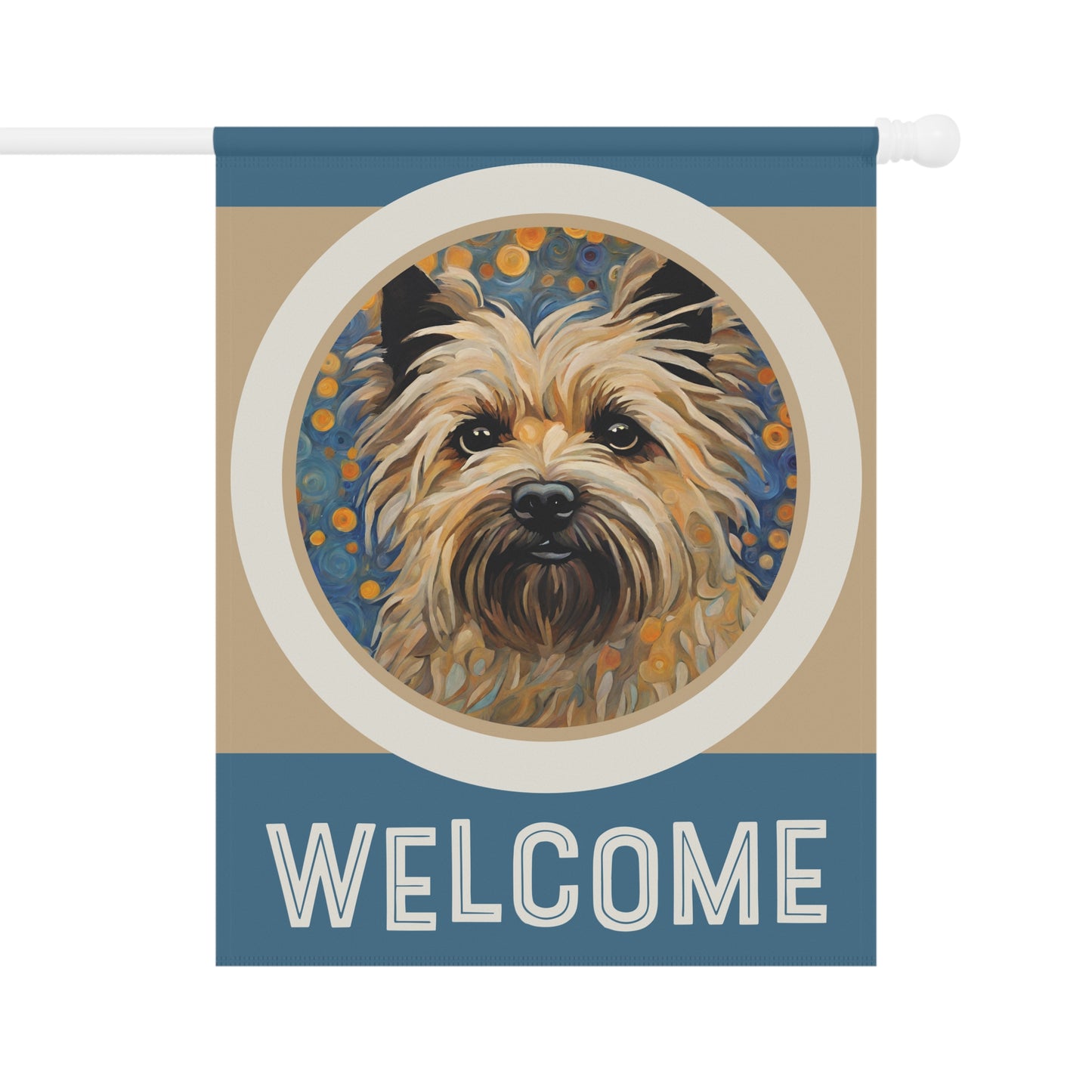 Cairn Terrier Welcome 2-Sided Garden & House Flag/Banner