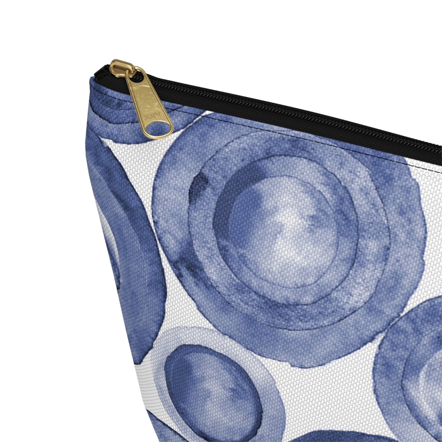 Indigo Swirls Accessory Pouch w T-bottom