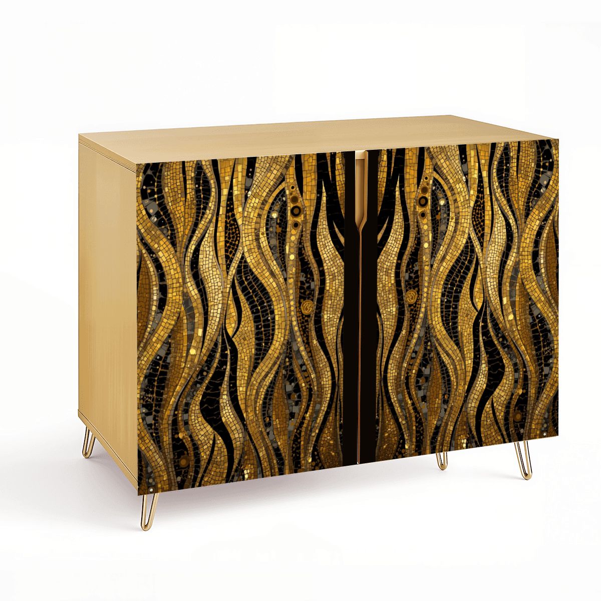 Mosaic Art Wooden Storage Cabinet (Made in USA)