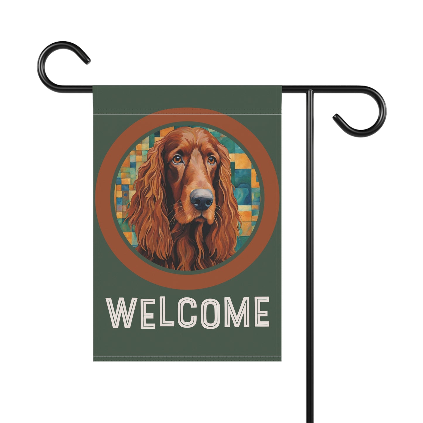 Irish Setter Welcome 2-Sided Garden & House Flag/Banner