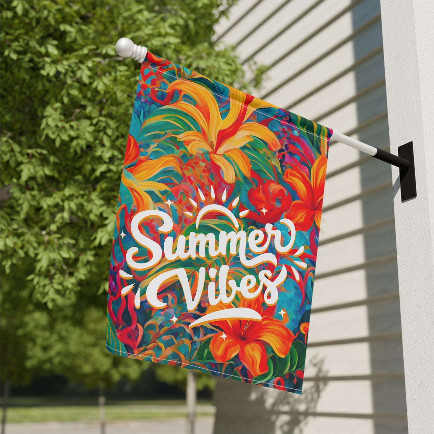 Summer Vibes 2-Sided Garden & House Flag/Banner