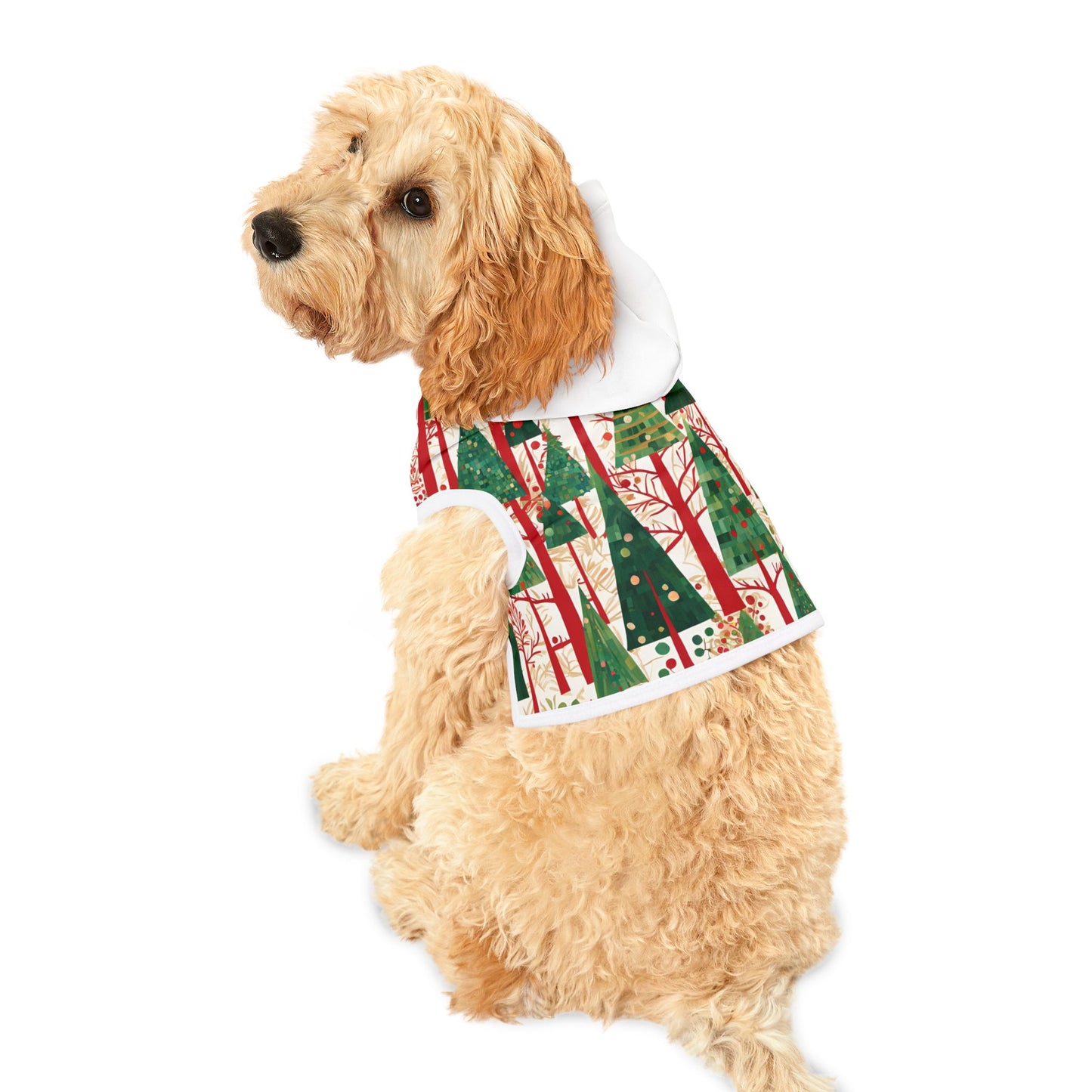 Modern Christmas Trees Pet Hoodie