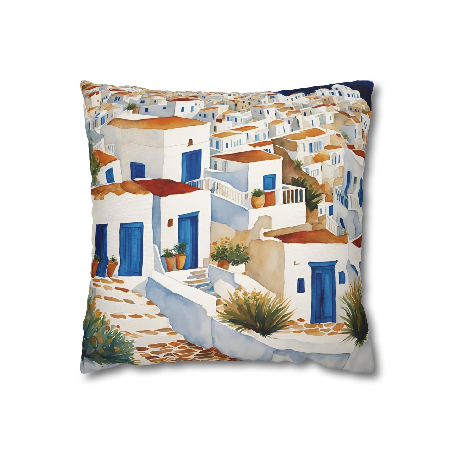 It's Greek Square Poly Canvas Pillowcase