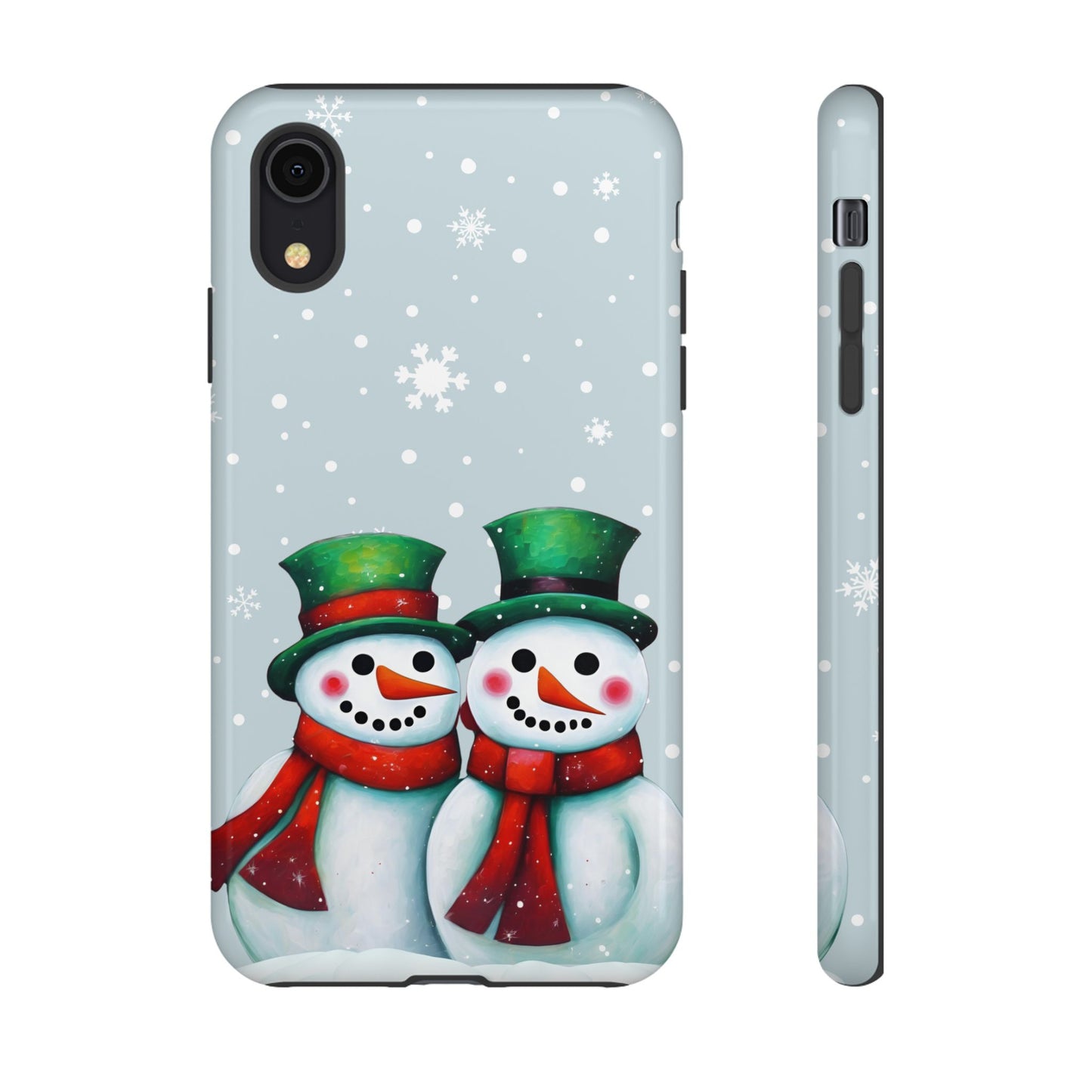 Snowman Couple iPhone Samsung Galaxy Google Pixel Tough Cases