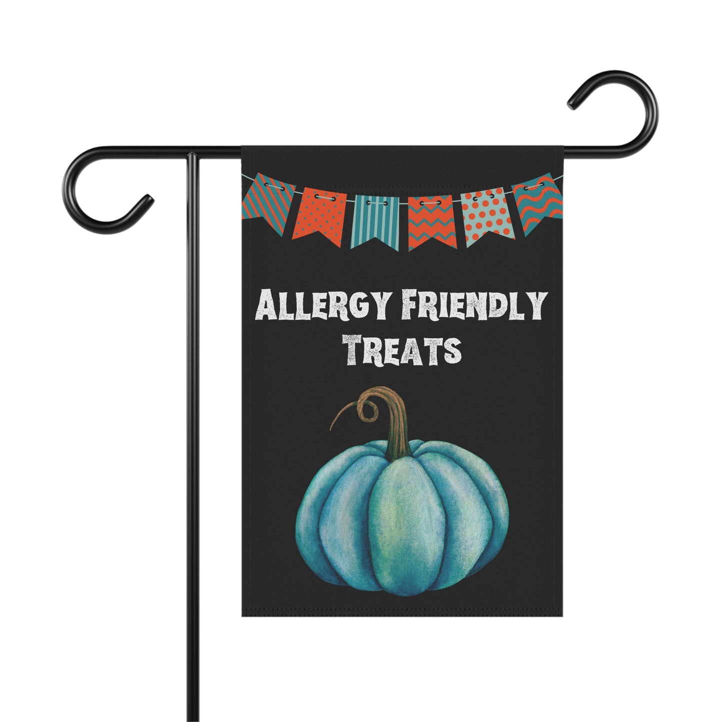 Allergy Friendly Treats Teal Pumpkin Halloween 2-Sided Garden Banner