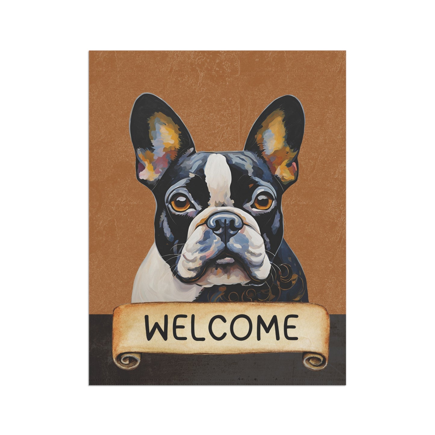 French Bulldog Welcome 2-Sided Garden & House Flag/Banner
