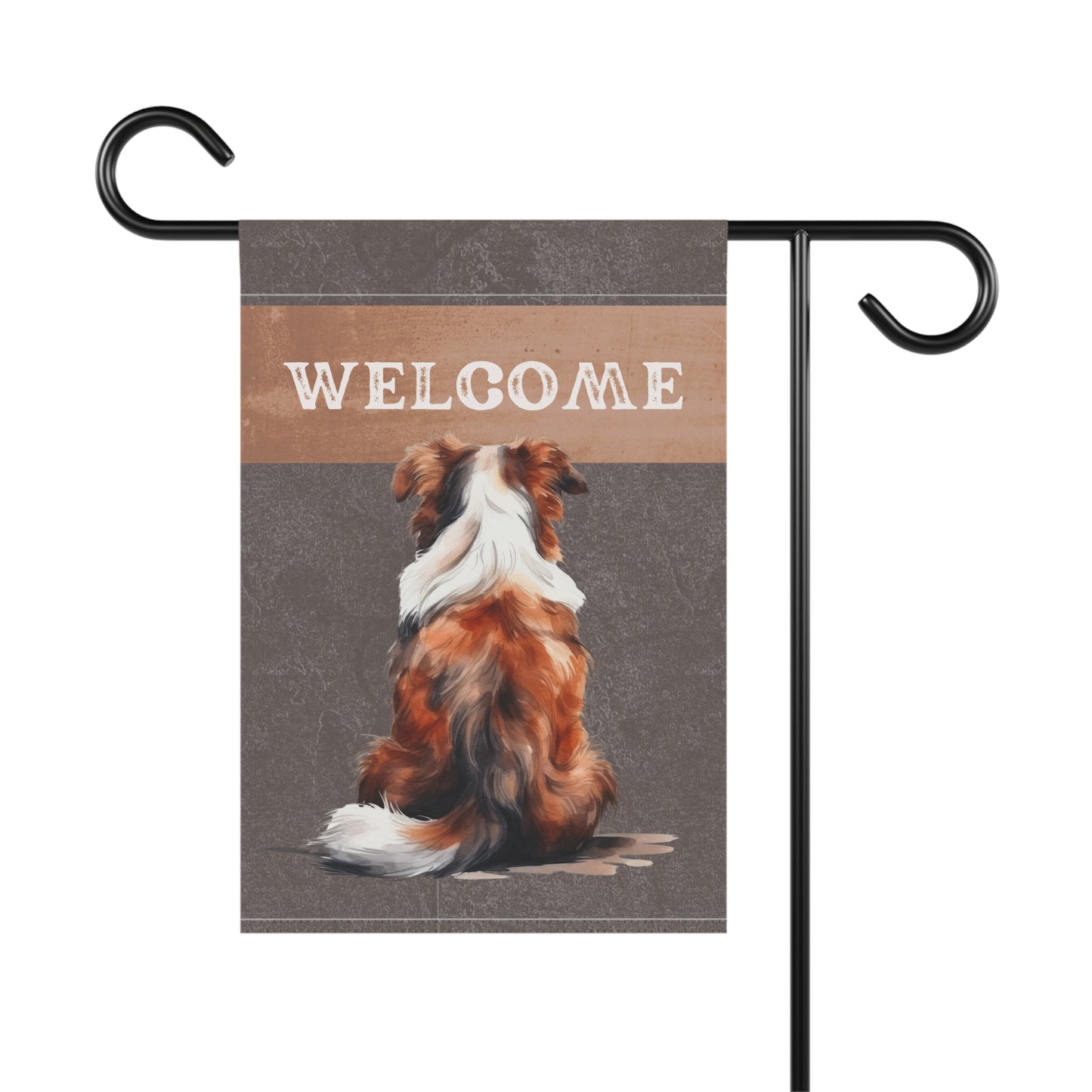 Australian Shepherd Welcome 2-Sided Garden & House Flag/Banner