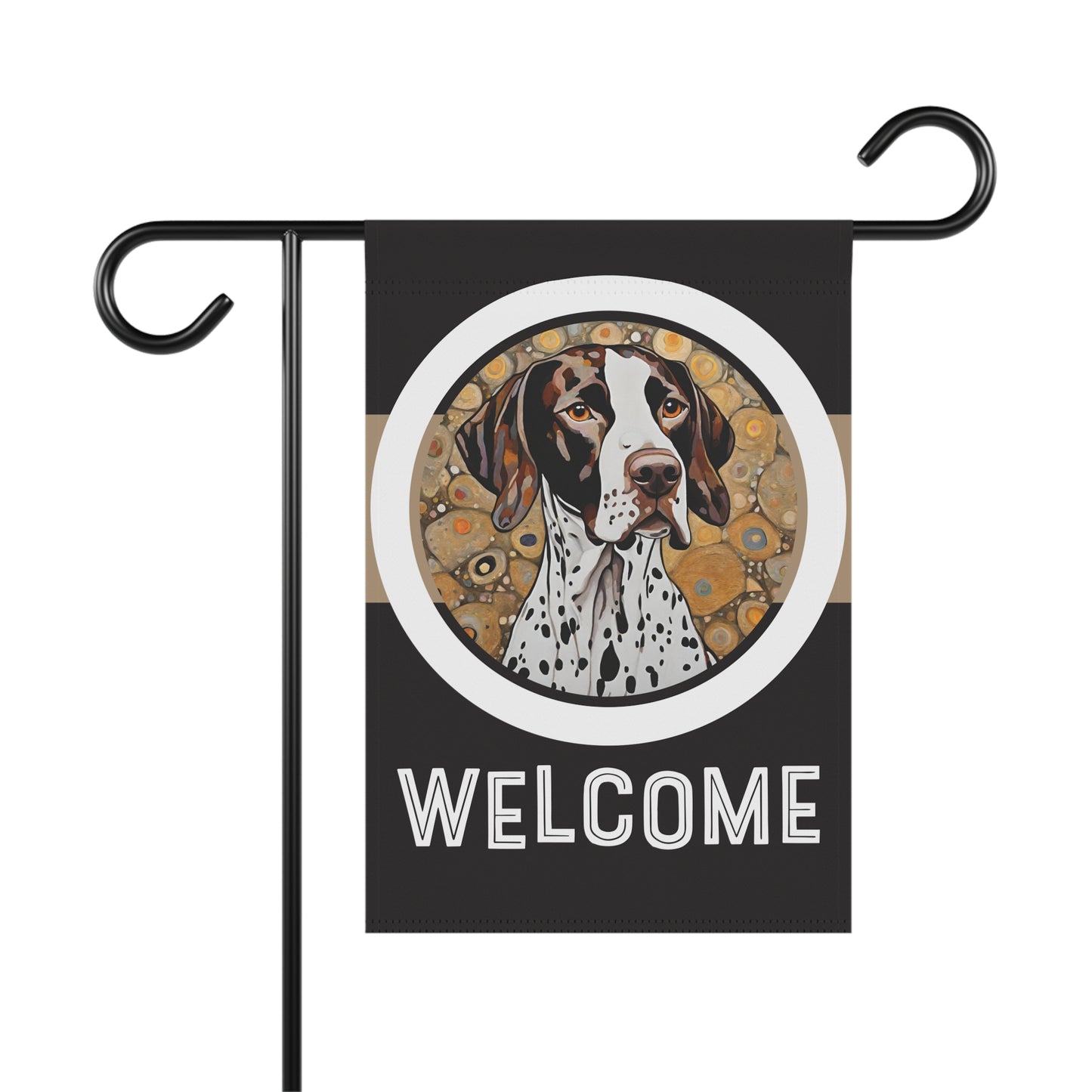 Pointer Welcome 2-Sided Garden & House Flag/Banner