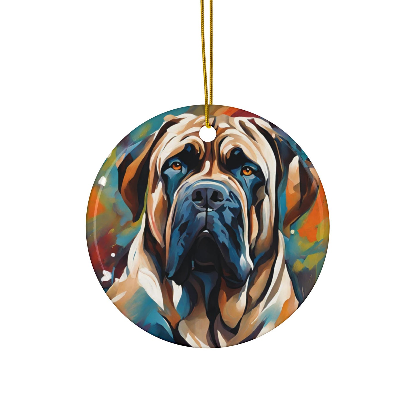 Mastiff 3" Ceramic Ornaments, 2-Side Print, (1pc, 10pcs)