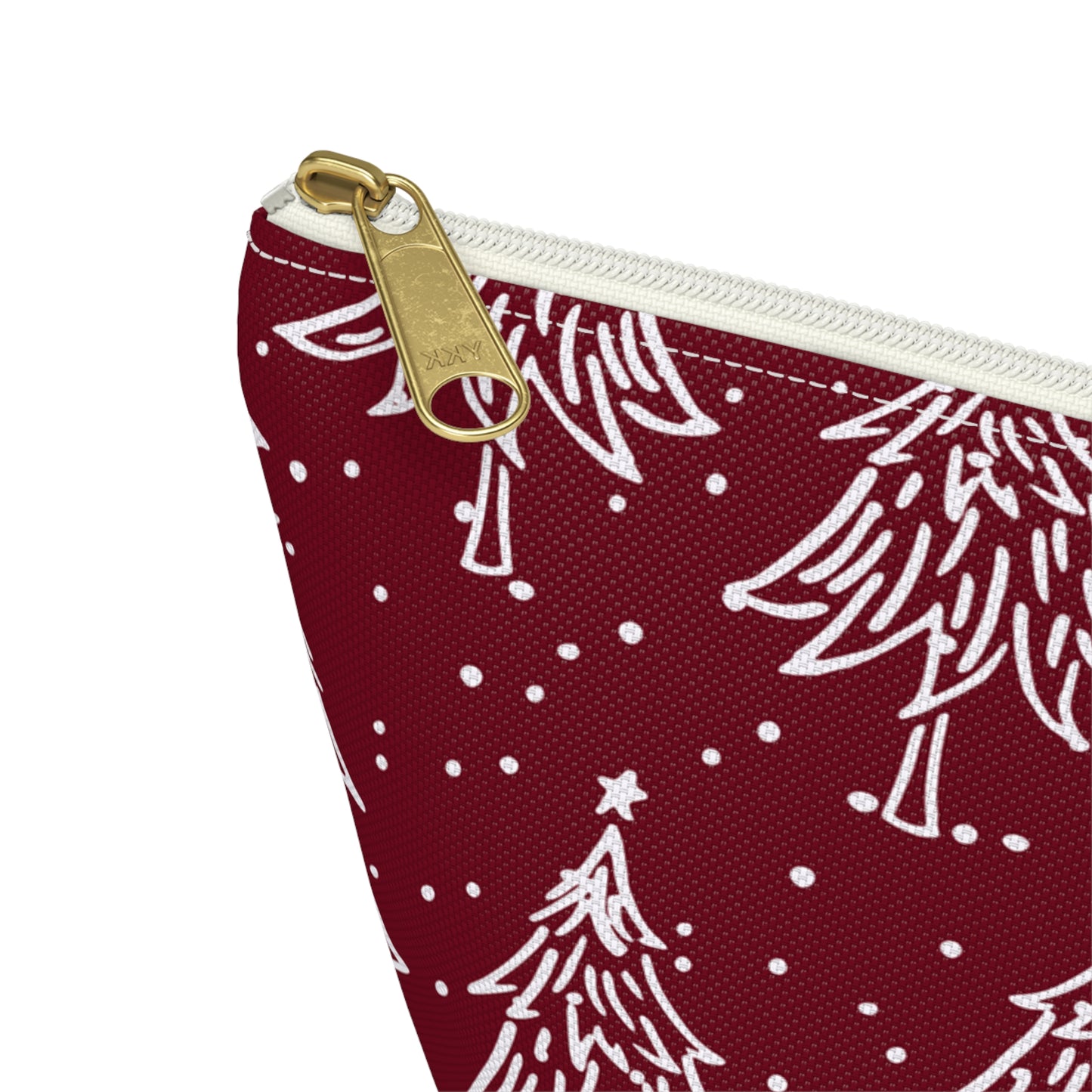 Christmas Trees for All Red Accessory Pouch w T-bottom