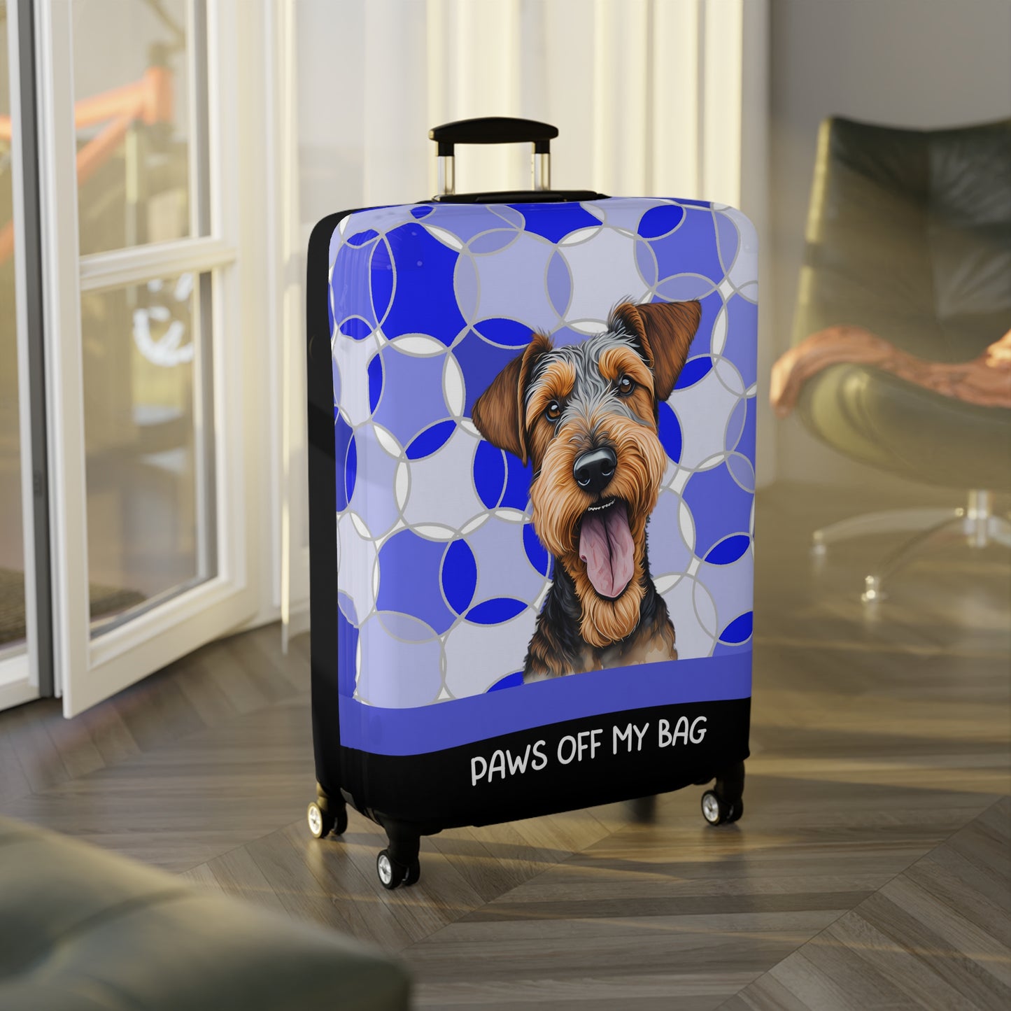 Airedale Terrier Paws Off My Bag Luggage Cover