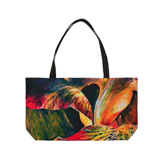 Midnight Iris Weekender Tote Bag