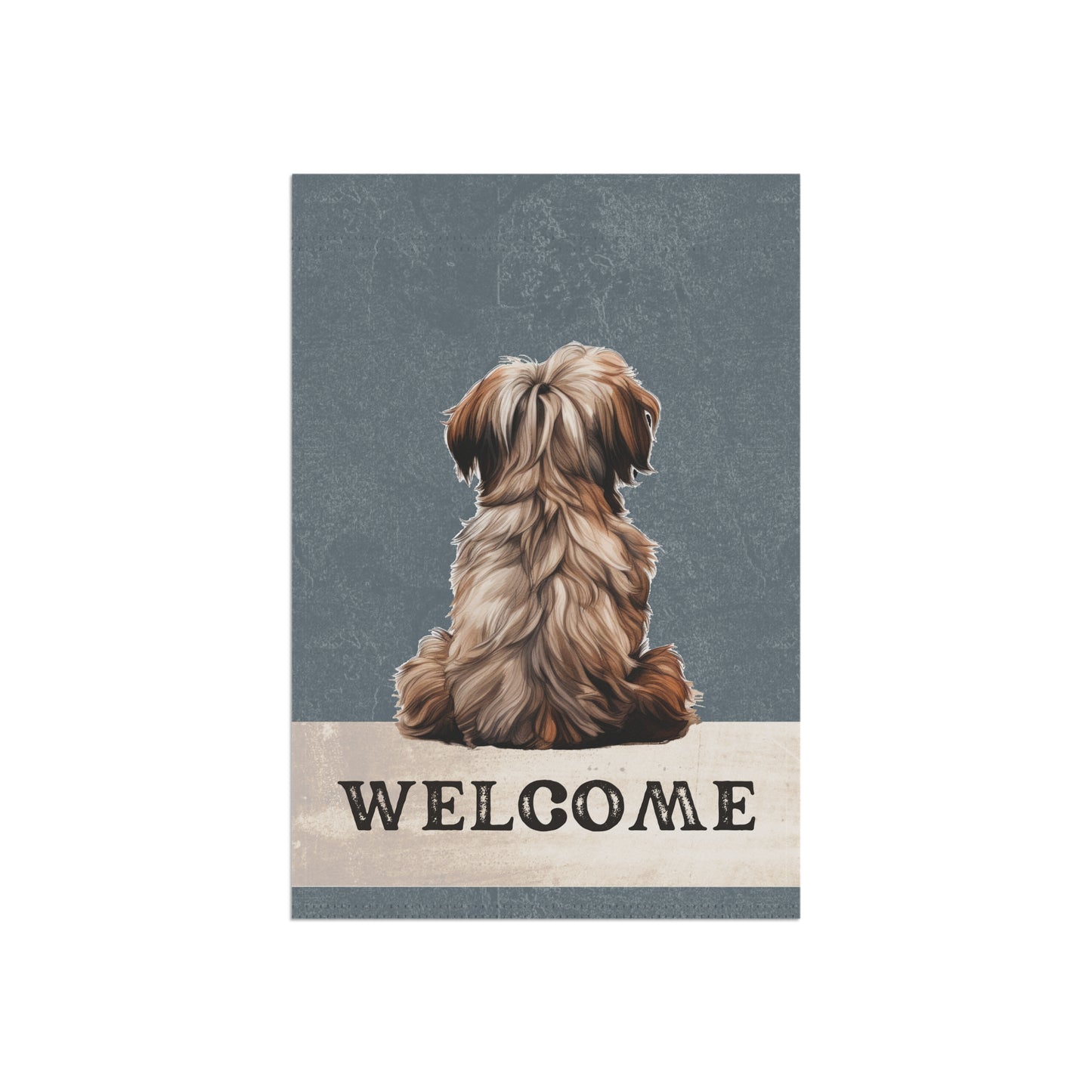 Shih Tzu Welcome 2-Sided Garden & House Flag/Banner