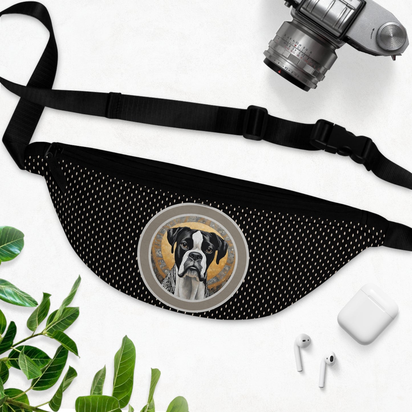 Boxer (Black & White) Fanny Pack