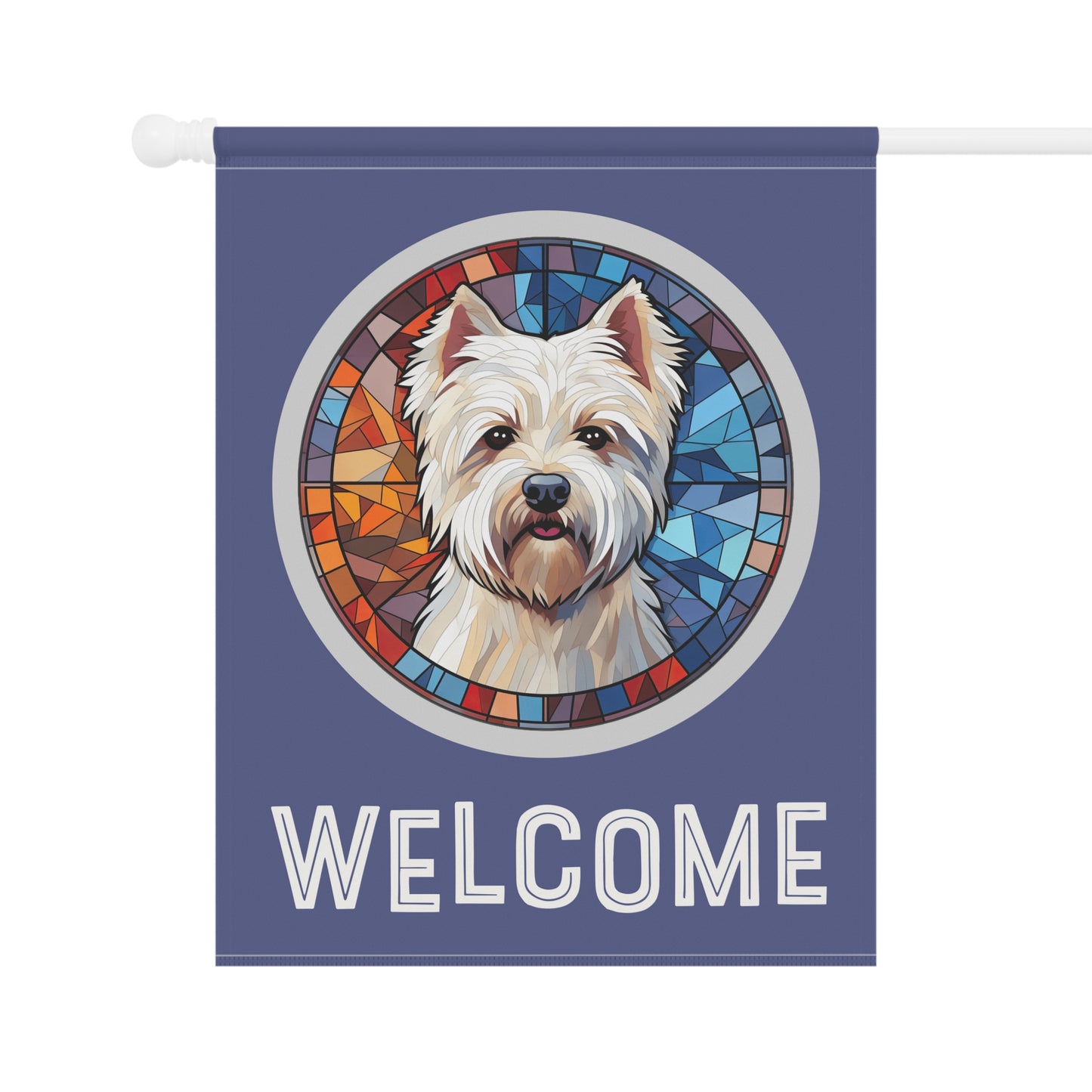 West Highland Terrier Welcome 2-Sided Garden & House Flag/Banner