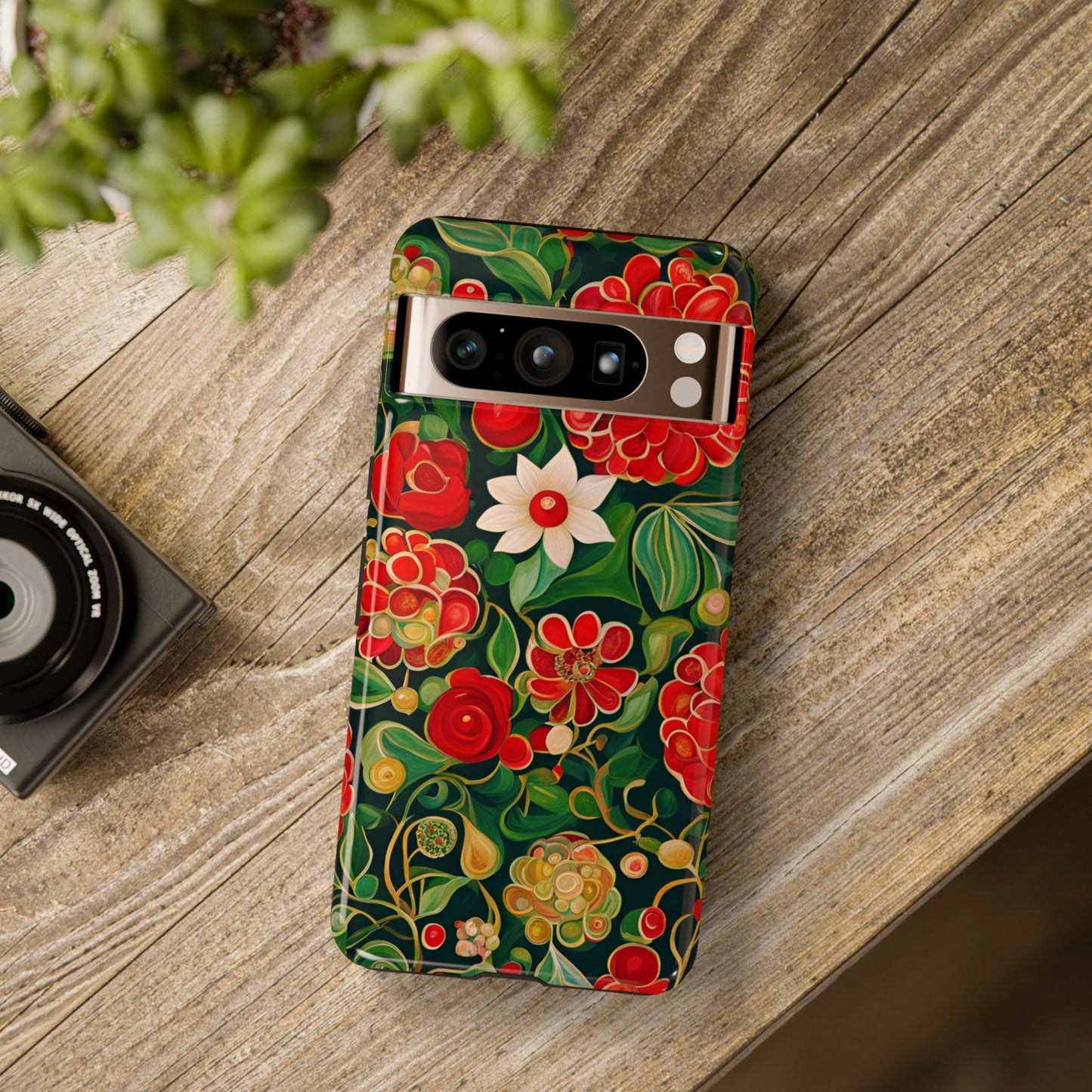 December Flowers iPhone Samsung Galaxy Google Pixel Tough Cases