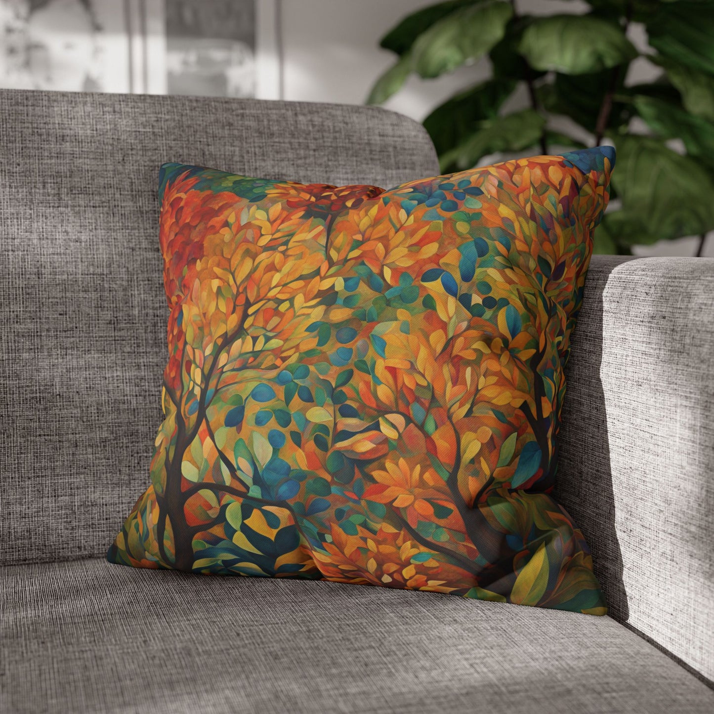 Autumn Square Poly Canvas Pillowcase