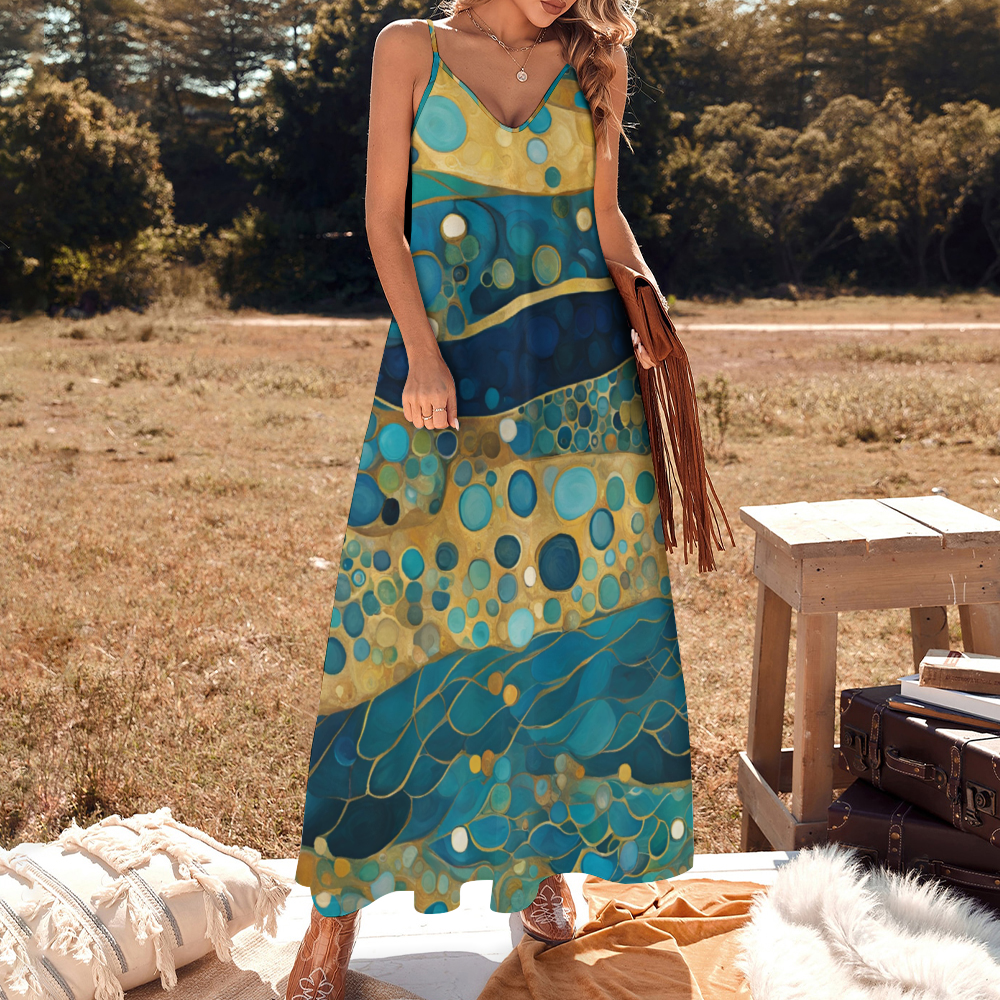 Ocean Women's Summer Fashion Maxi Slip Dress
