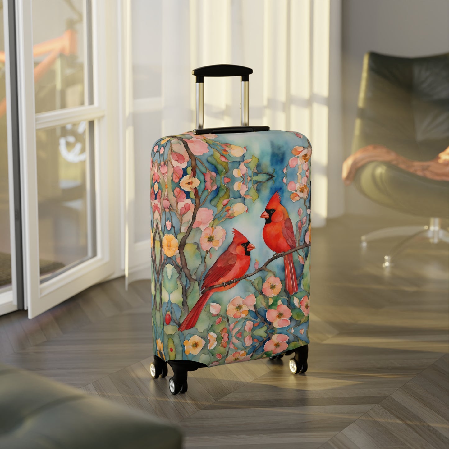 Spring Cardinals Luggage Cover