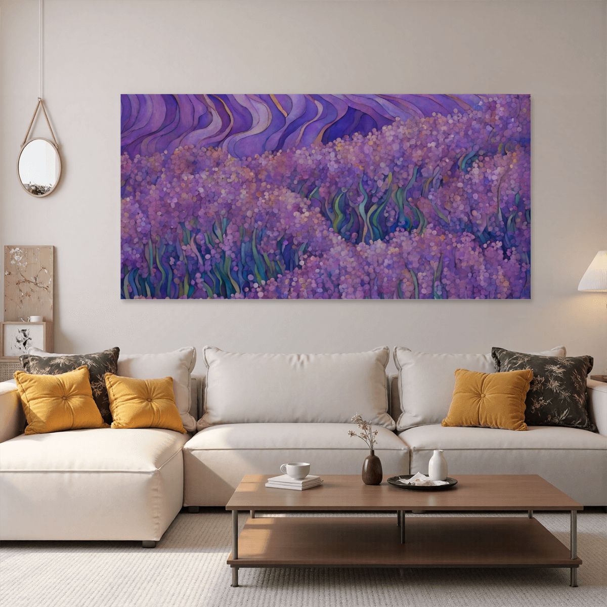 60" x 30" Printed Canvas Fabric Wall Art - No Frame (Made in USA)