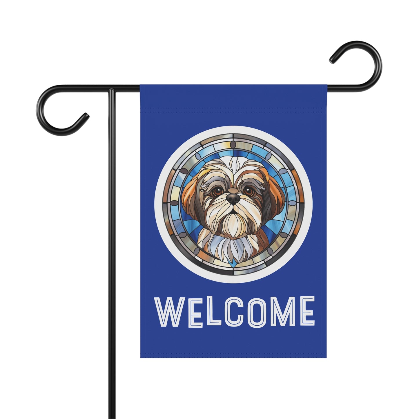 Shih Tzu Welcome 2-Sided Garden & House Flag/Banner