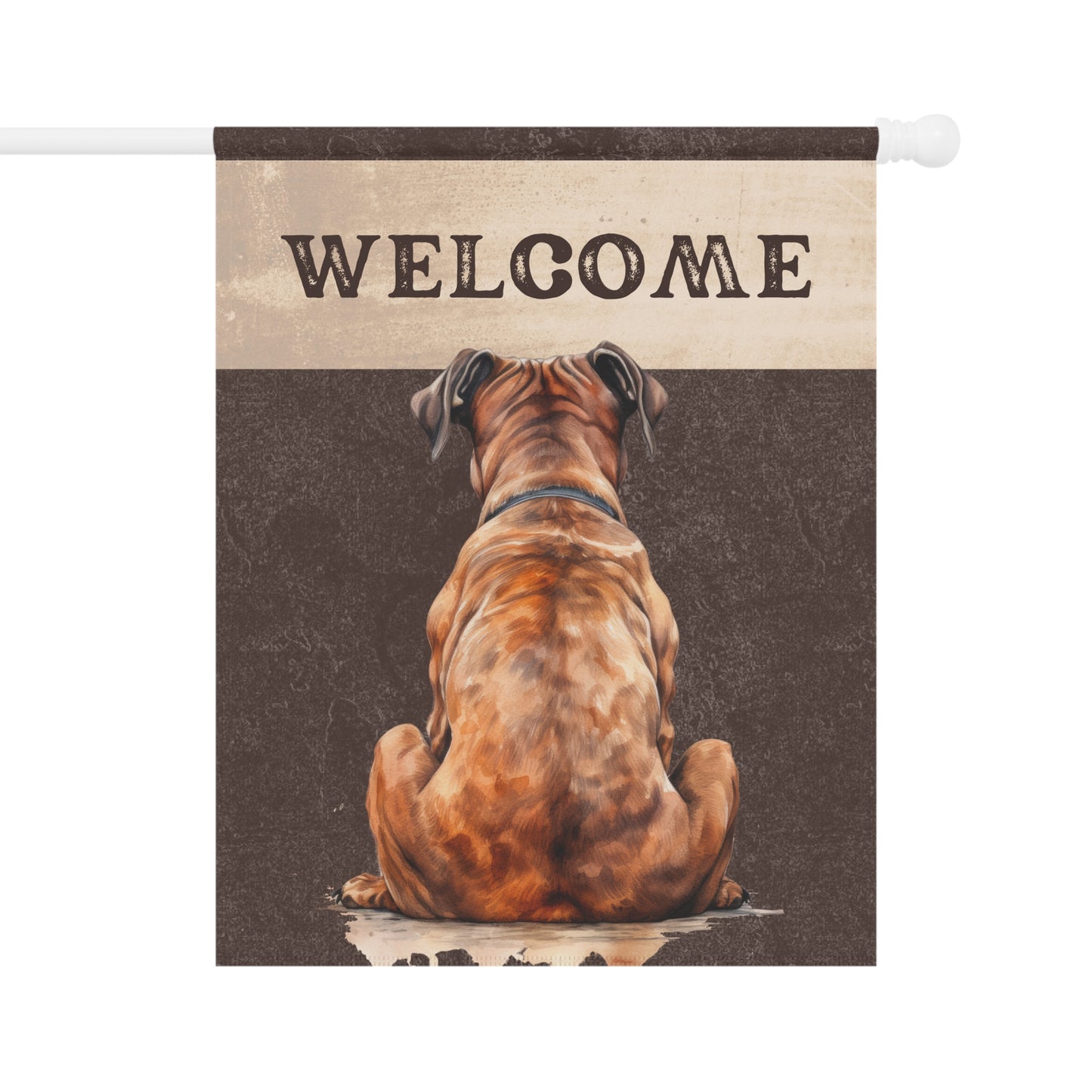 Boxer Welcome 2-Sided Garden & House Flag/Banner