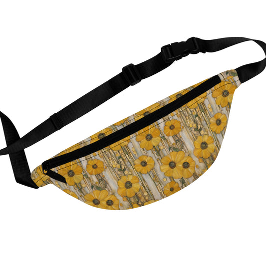 Yellow Flowers Designer Fanny Pack