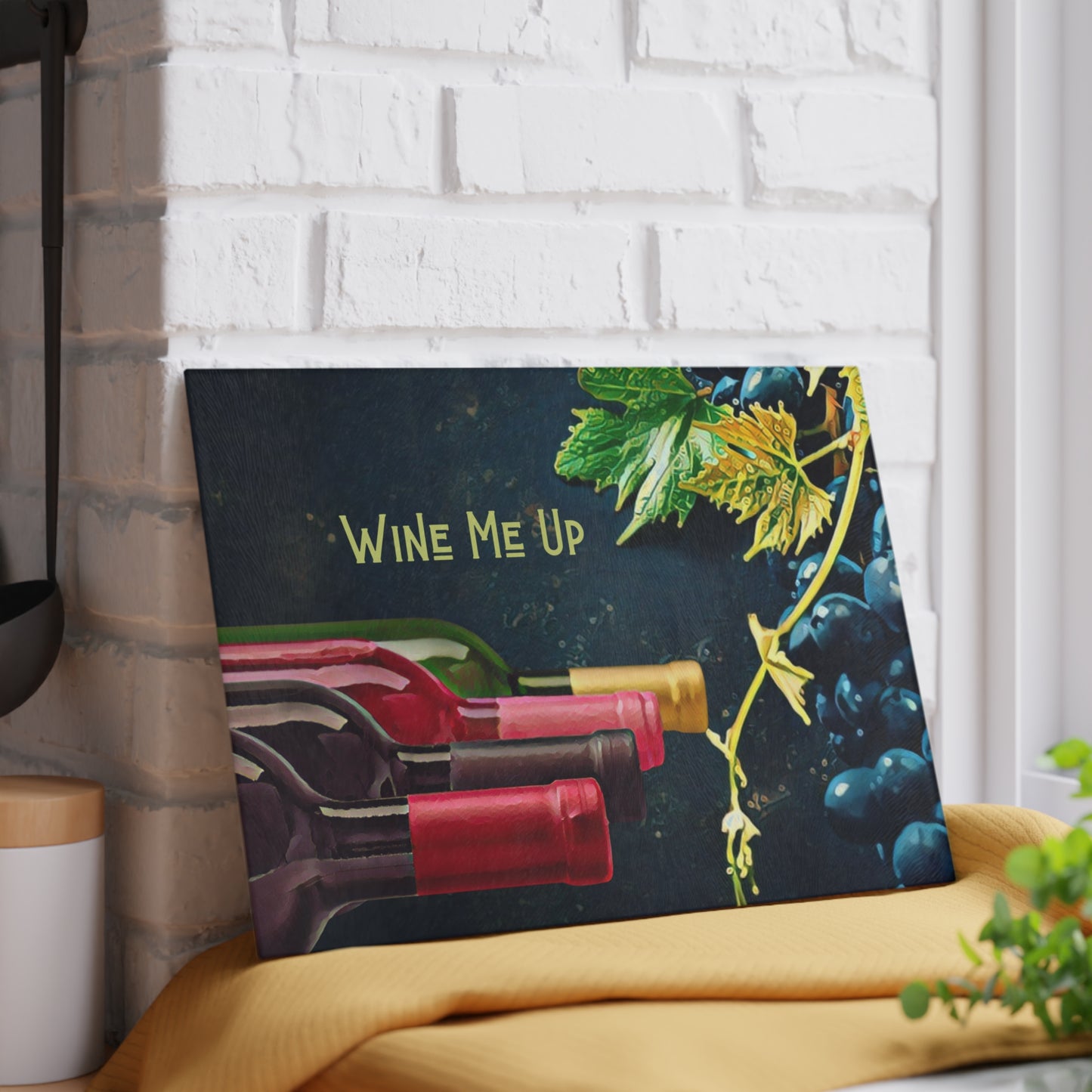 Wine Me Up Tempered Glass Cutting Board