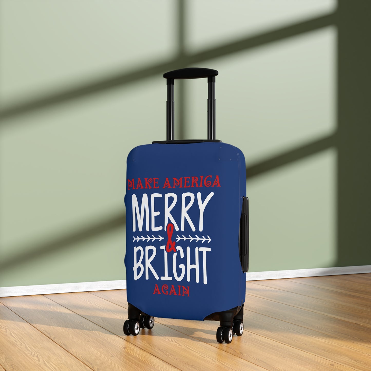 Bold Make America Merry & Bright Again Royal Luggage Cover