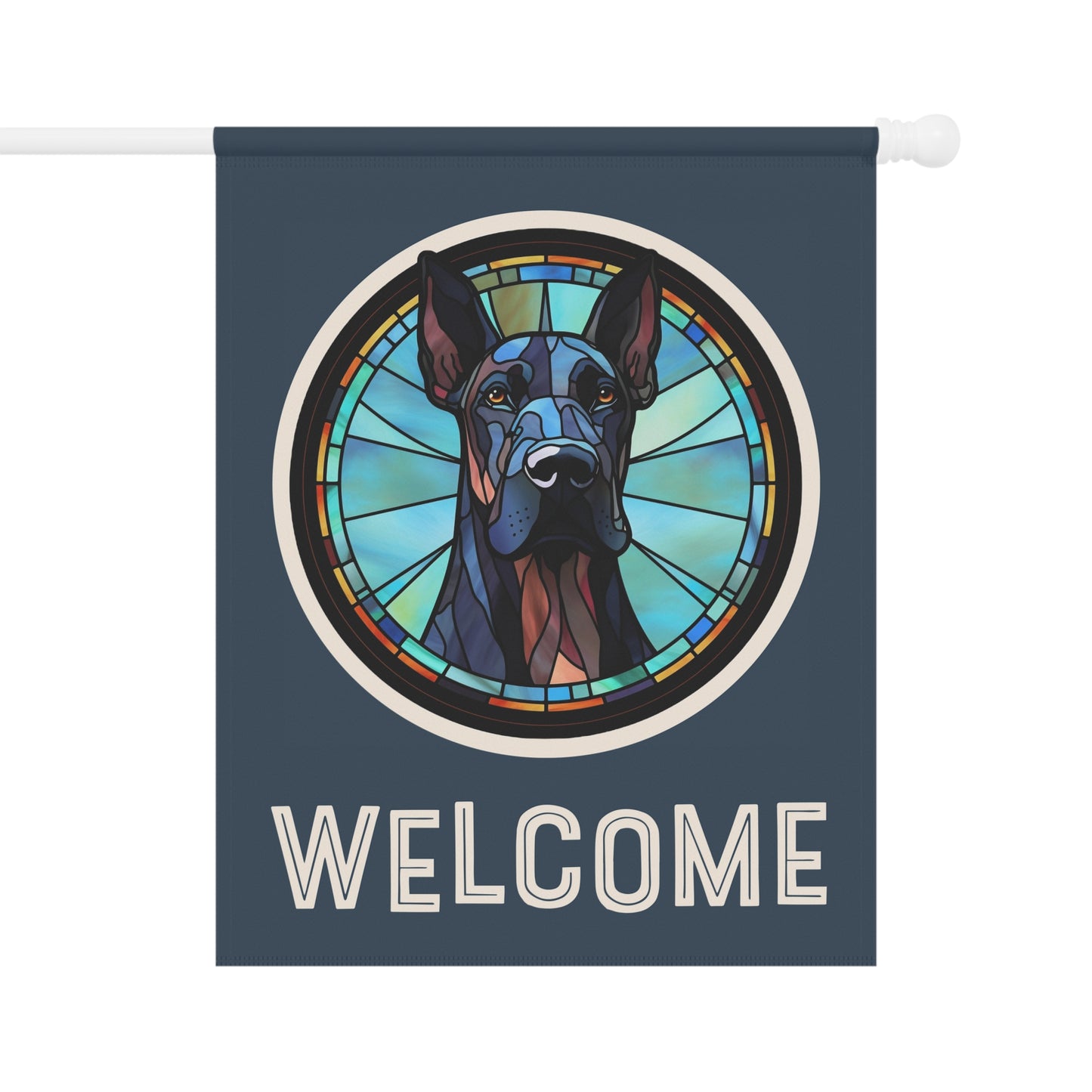 Great Dane Welcome 2-Sided Garden & House Flag/Banner